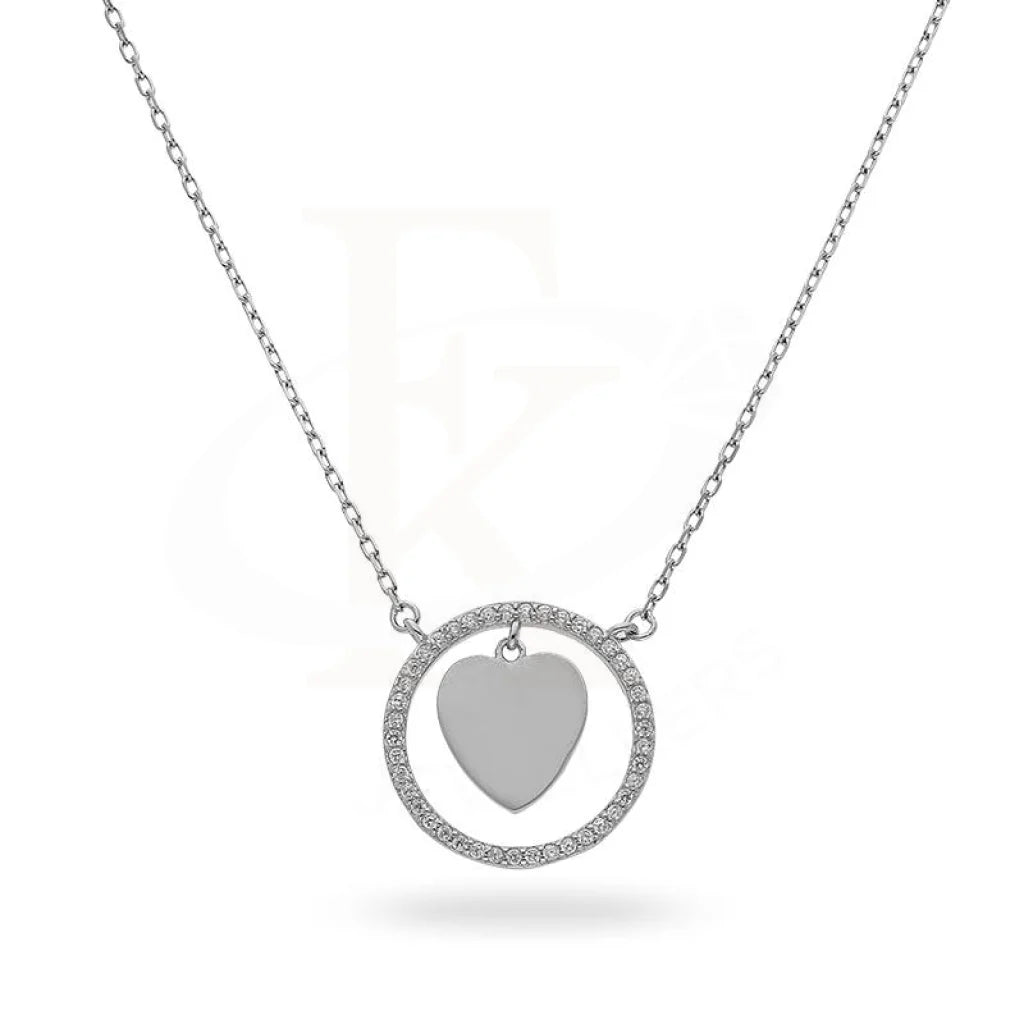 Ladies Onyx Necklaces -locket necklaces for women -Sterling Silver 925 Round Shaped with Heart Necklace - FKJNKLSL2224