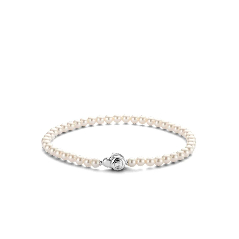 Ladies Bracelets for Casual Wear-Ti Sento Pearl Beads Bracelet