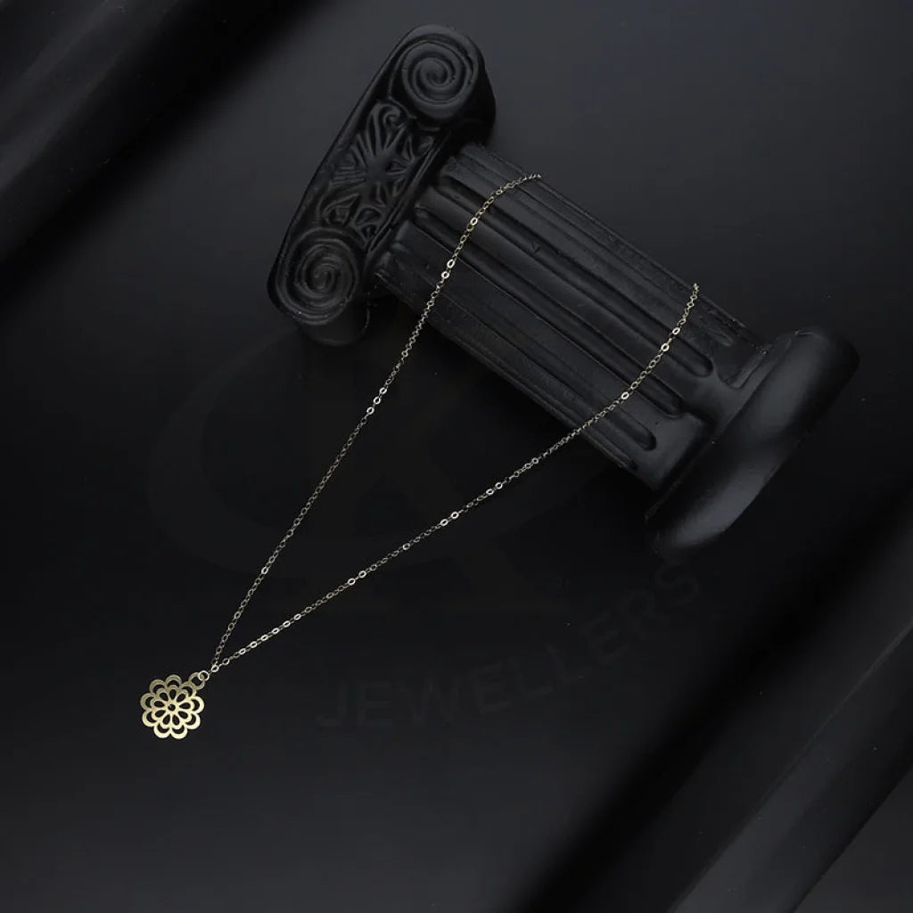 Ladies Hippie Necklaces -name necklaces for women -Gold Flower Shaped Necklace 18KT - FKJNKL18KM5295