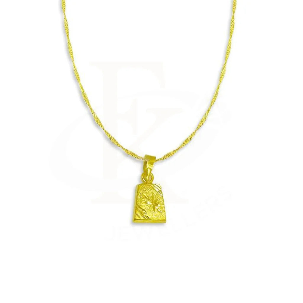 Ladies Matte Necklaces -oversized necklaces for women -Gold Necklace (Chain with Pendant) 18KT - FKJNKL1482