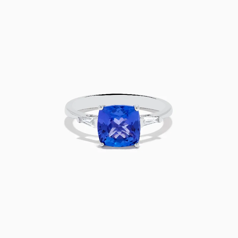 adjustable women's rings -Nahla Siri 14K White Gold Tanzanite and Diamond Ring