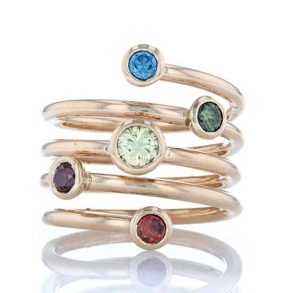 solitaire women's rings -Coiled Mother's Ring