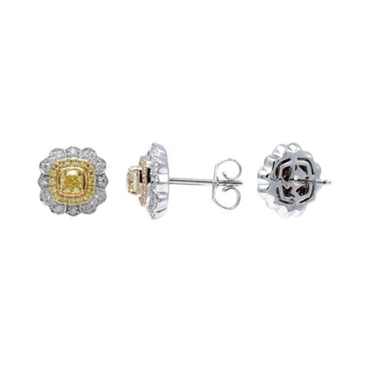 Ladies Ceramic Earrings -Le Vian P14 Two Tone Gold Earrings