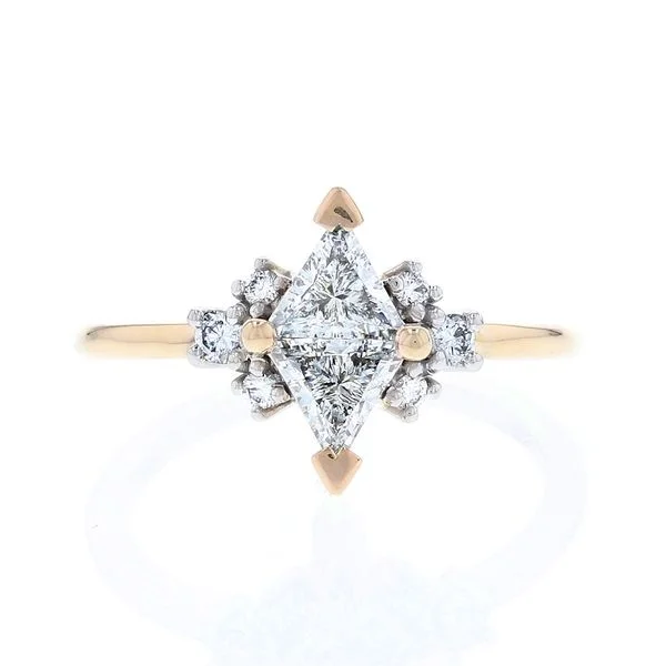 moissanite women's rings -Luna Triangle Diamond Ring