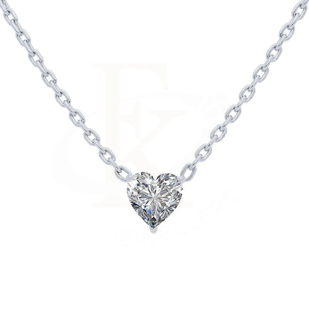 Ladies Pink Necklaces -emerald-cut pendant necklaces -Swarovski Zirconia Heart Solitaire Necklace in 925 Silver - FKJNKL1942