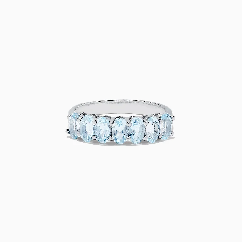 petite women's rings -Aquarius Sterling Silver Aquamarine Ring, 1.50 TCW