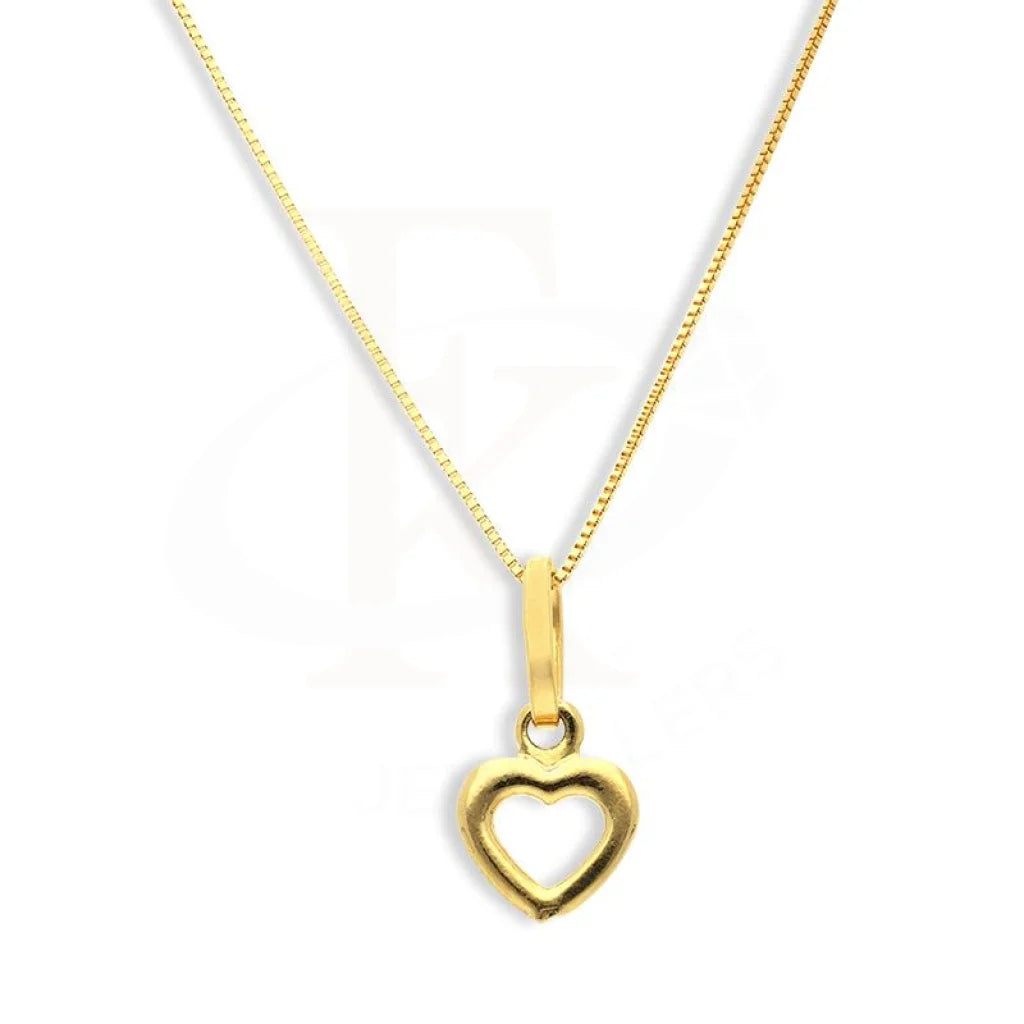 Ladies Couple Necklaces -gemstone necklaces for women -Gold Necklace (Chain with Heart Pendant) 18KT - FKJNKL18K2577