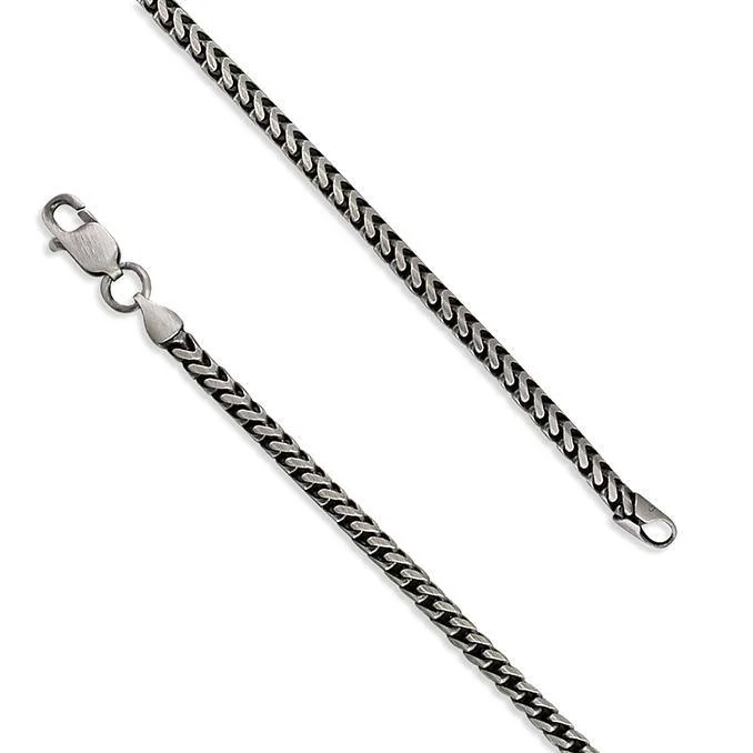 Ladies Bracelets for Formal Events-51cm/21cm Oxidised Chain Necklace or Bracelet - Sterling Silver