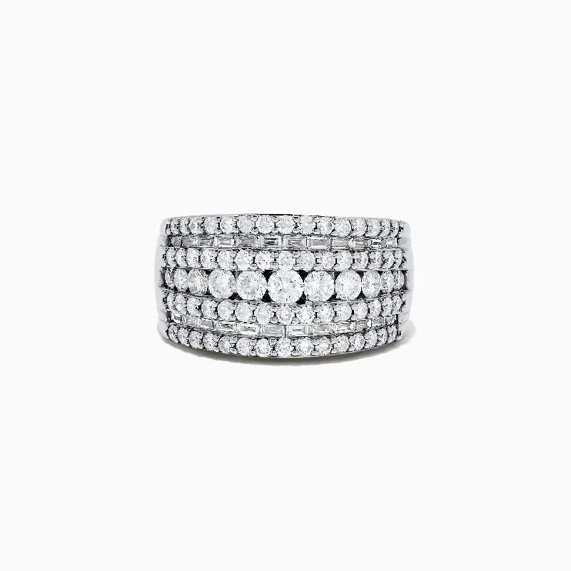 hypoallergenic women's rings -Pave Classica 14K White Gold Diamond Ring, 1.99 TCW