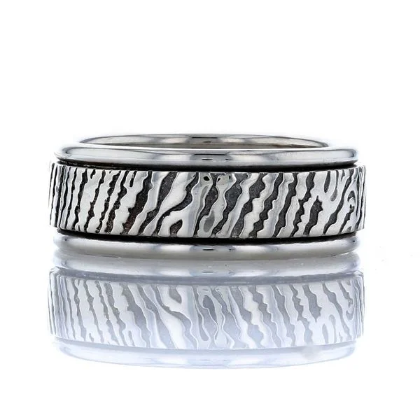 cocktail women's rings -Platinum Fingerprint Ring