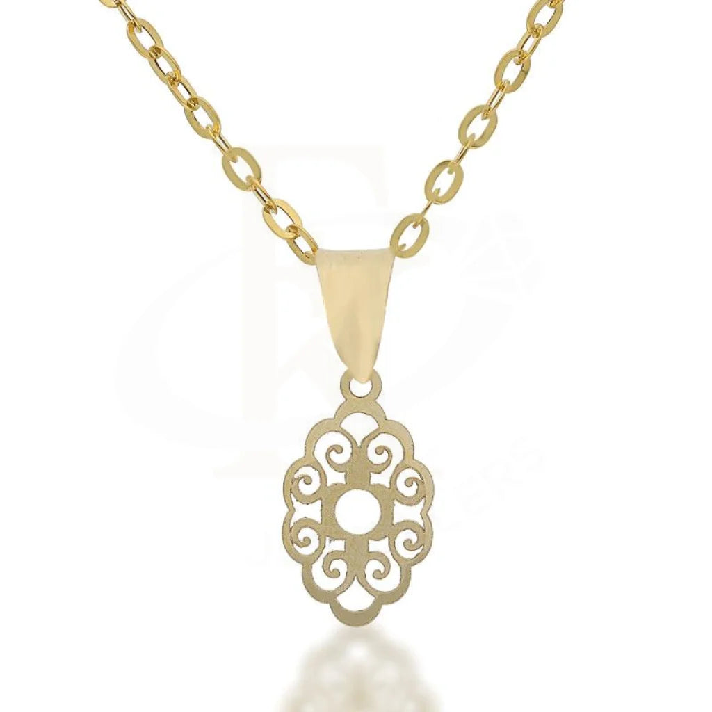 Ladies Blue Necklaces -petite chain necklaces -Gold Necklace (Chain with Pendant) 18KT - FKJNKL18K2086