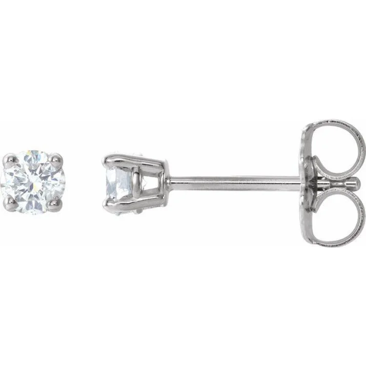 Ladies Woven Earrings -Platinum 1/5 CTW Natural Diamond Stud Earrings