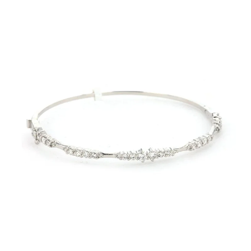 Ladies Bracelets with Quartz-1.22 ctw Diamond Bangle Bracelet