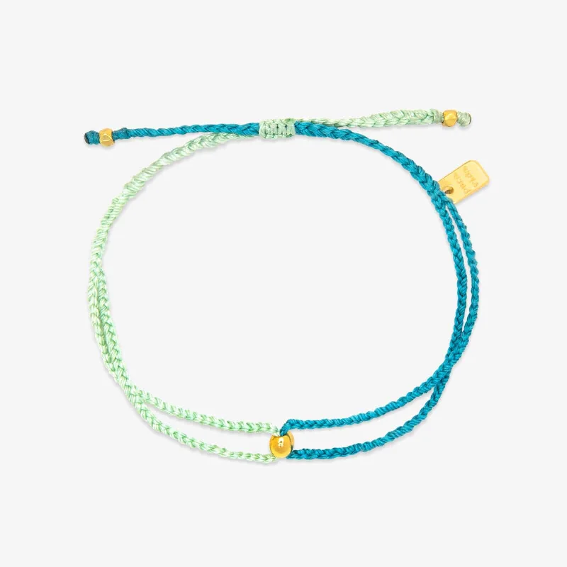 Ladies Bracelets for Artists-Blue Two-Tone Dainty Bracelet