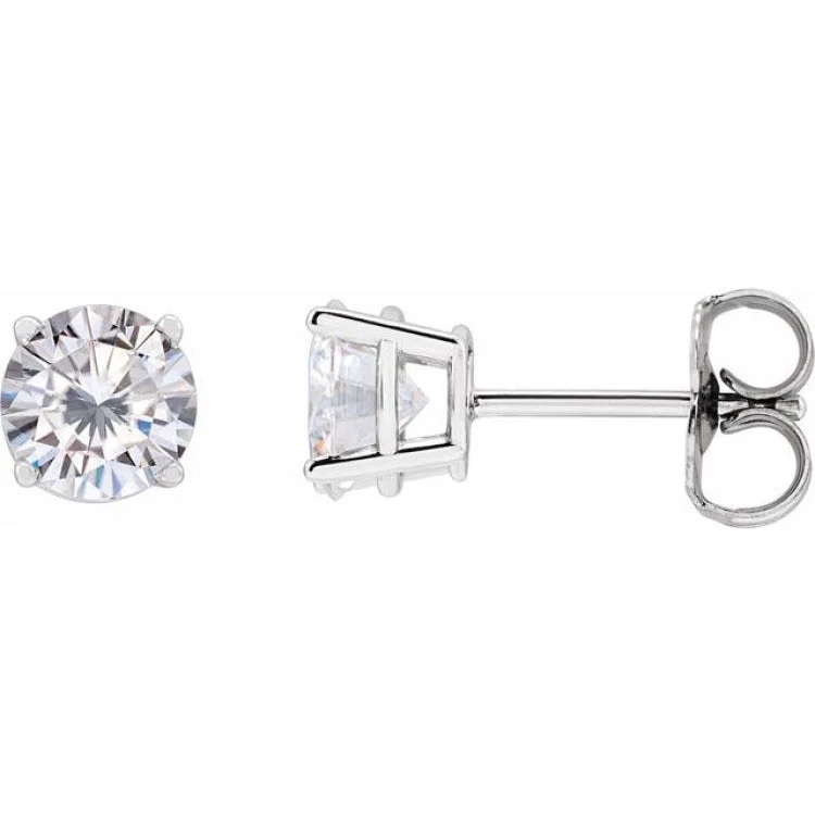 Ladies Coastal Earrings -Platinum 5.5 mm Stuller Lab-Grown Moissanite Stud Earrings