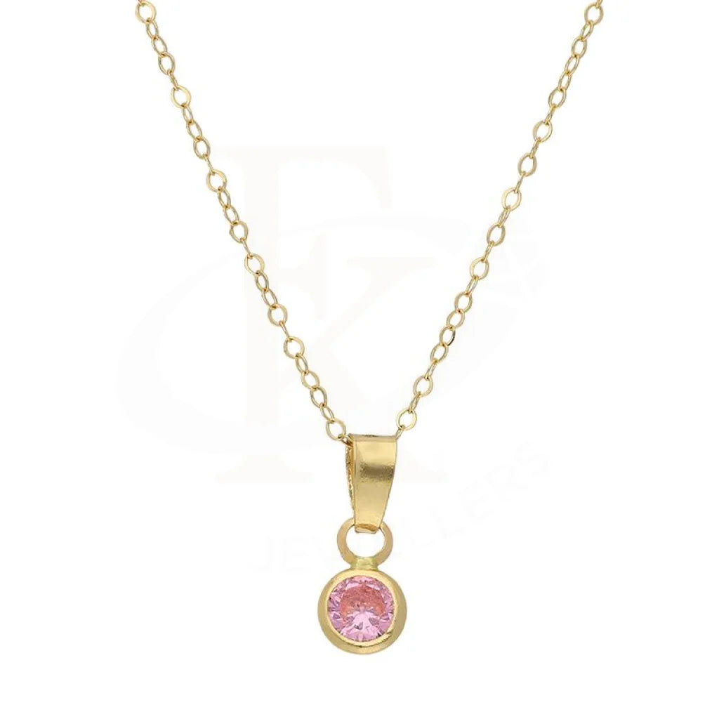 Ladies Enchanted Necklaces -rope chain necklaces -Gold Necklace (Chain with Solitaire Pendant) 18KT - FKJNKL18K2854