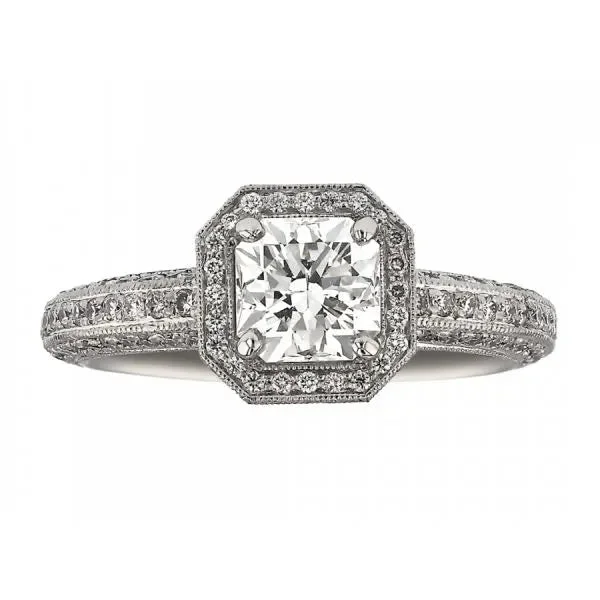 bezel set women's rings -Flanders Halo Peekaboo Diamond Ring