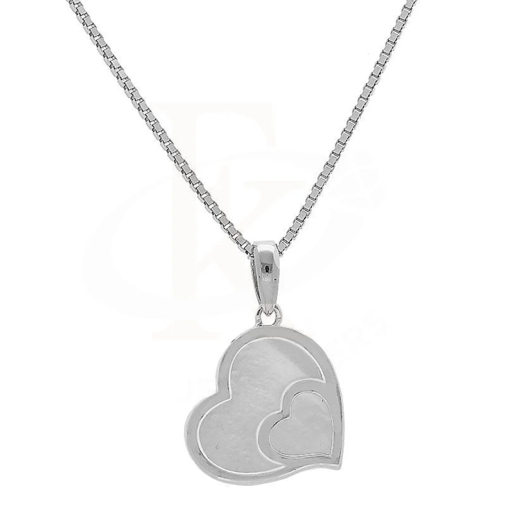 Ladies Hope Necklaces -adjustable length necklaces -Sterling Silver 925 Twin Heart Necklace - FKJNKL1981