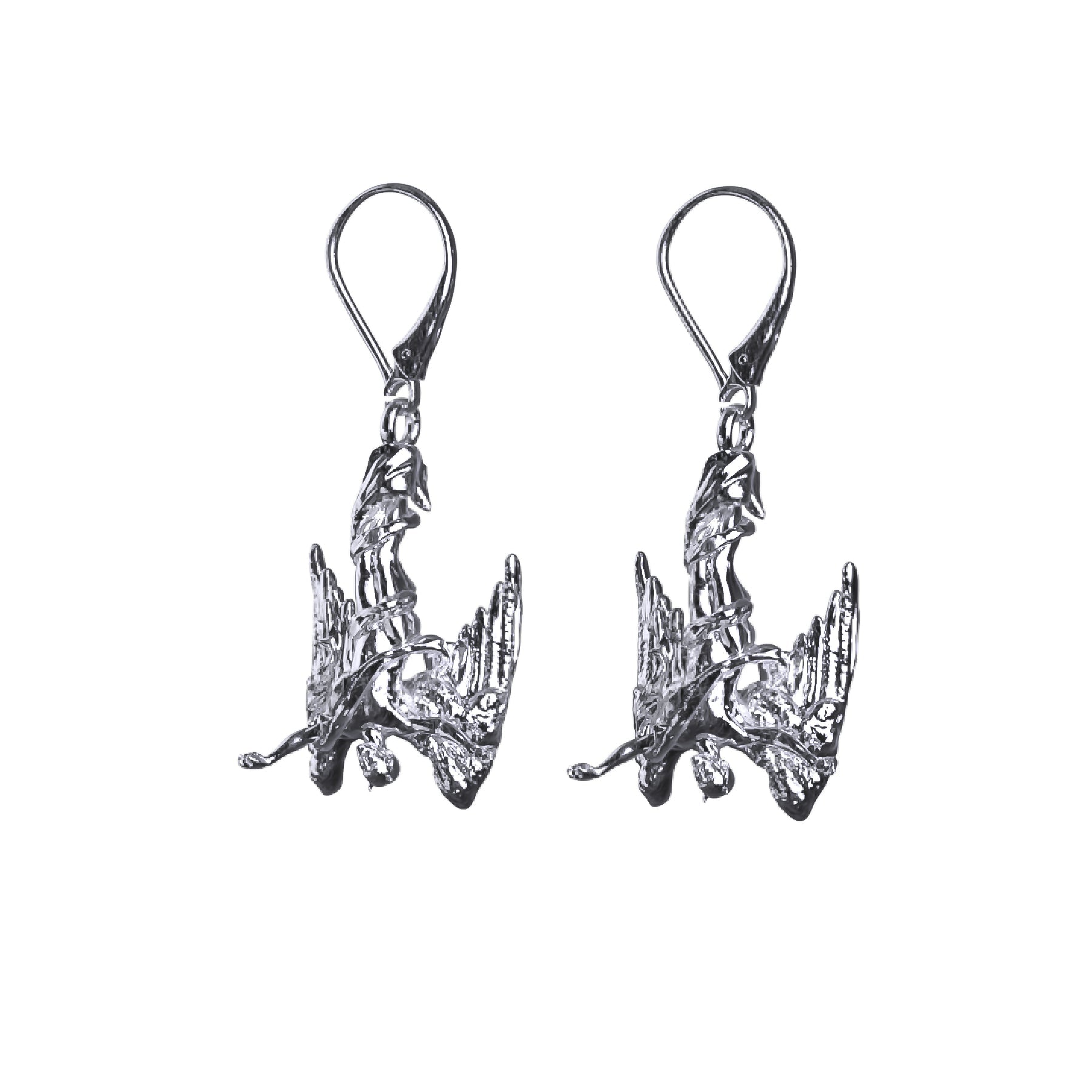 Ladies Onyx Earrings -FALLEN ANGEL EARRING