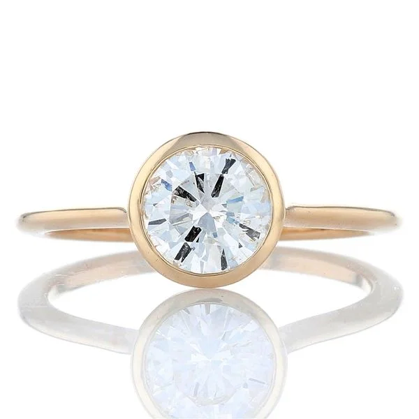 knuckle women's rings -Hidden Halo Bezel Ring