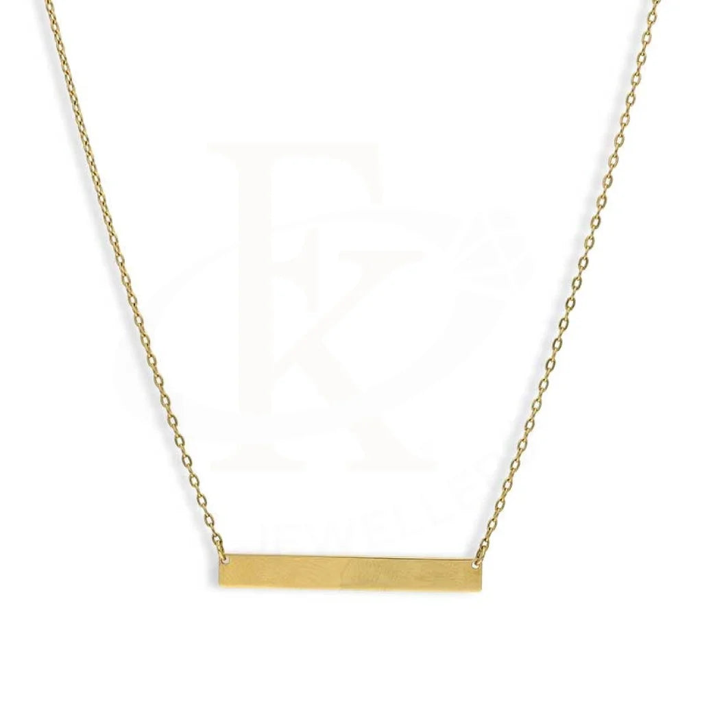 Ladies Coastal Necklaces -chakra necklaces for women -Gold Name Bar Necklace 18KT - FKJNKL18K3150