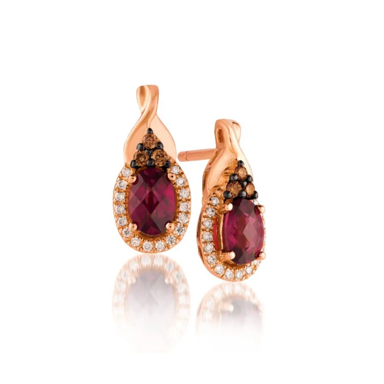 Ladies Nature-Inspired Earrings -Le Vian 14K Strawberry Gold Earrings