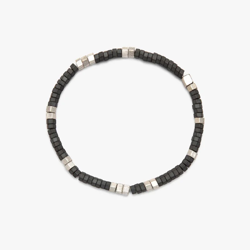 Ladies Bracelets Dainty Style-Men's Faceted Pyrite Stretch Bracelet