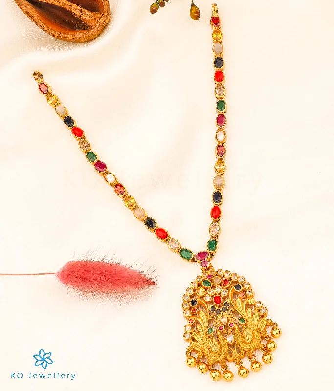 The Abhaya Silver Navratna Necklace