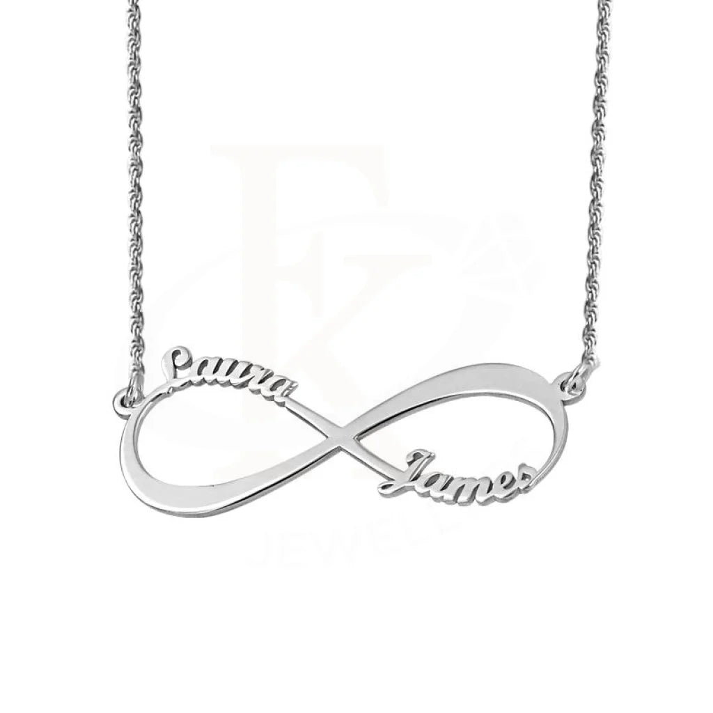 Ladies White Gold Necklaces -picture locket necklaces -Silver 925 Infinity Name Necklace - FKJNKL1916