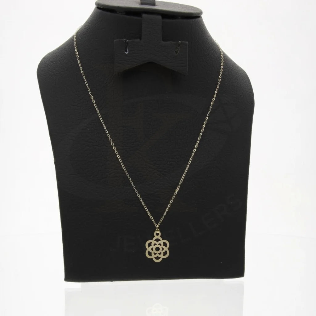 Ladies Winter Necklaces -sterling silver necklaces -Gold Flower Shaped Necklace 18KT - FKJNKL18K8107