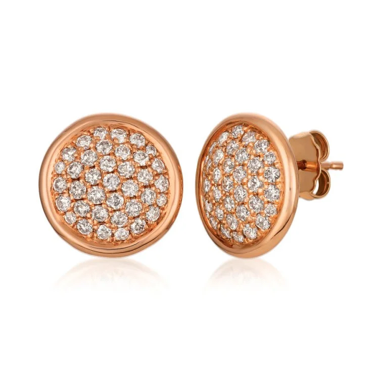 Ladies Magnetic Earrings -Le Vian 14K Strawberry Gold Earrings