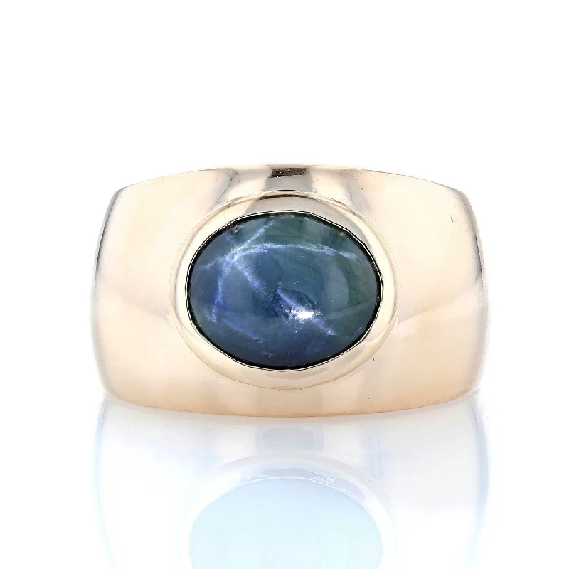 three-stone women's rings -Bezel Set Star Sapphire Ring