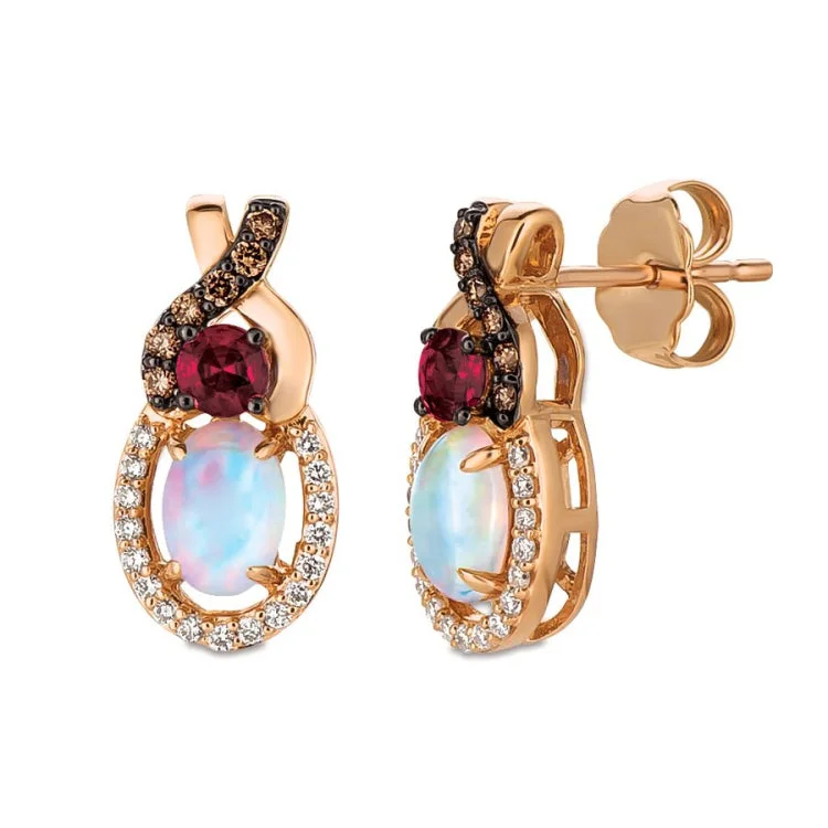 Ladies Adjustable Earrings -Le Vian 14K Strawberry Gold Earrings