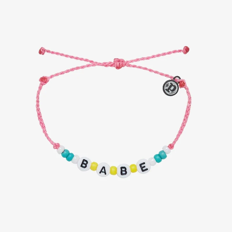 Ladies Bracelets with Andalusite-Babe Alphabet Bead Bracelet