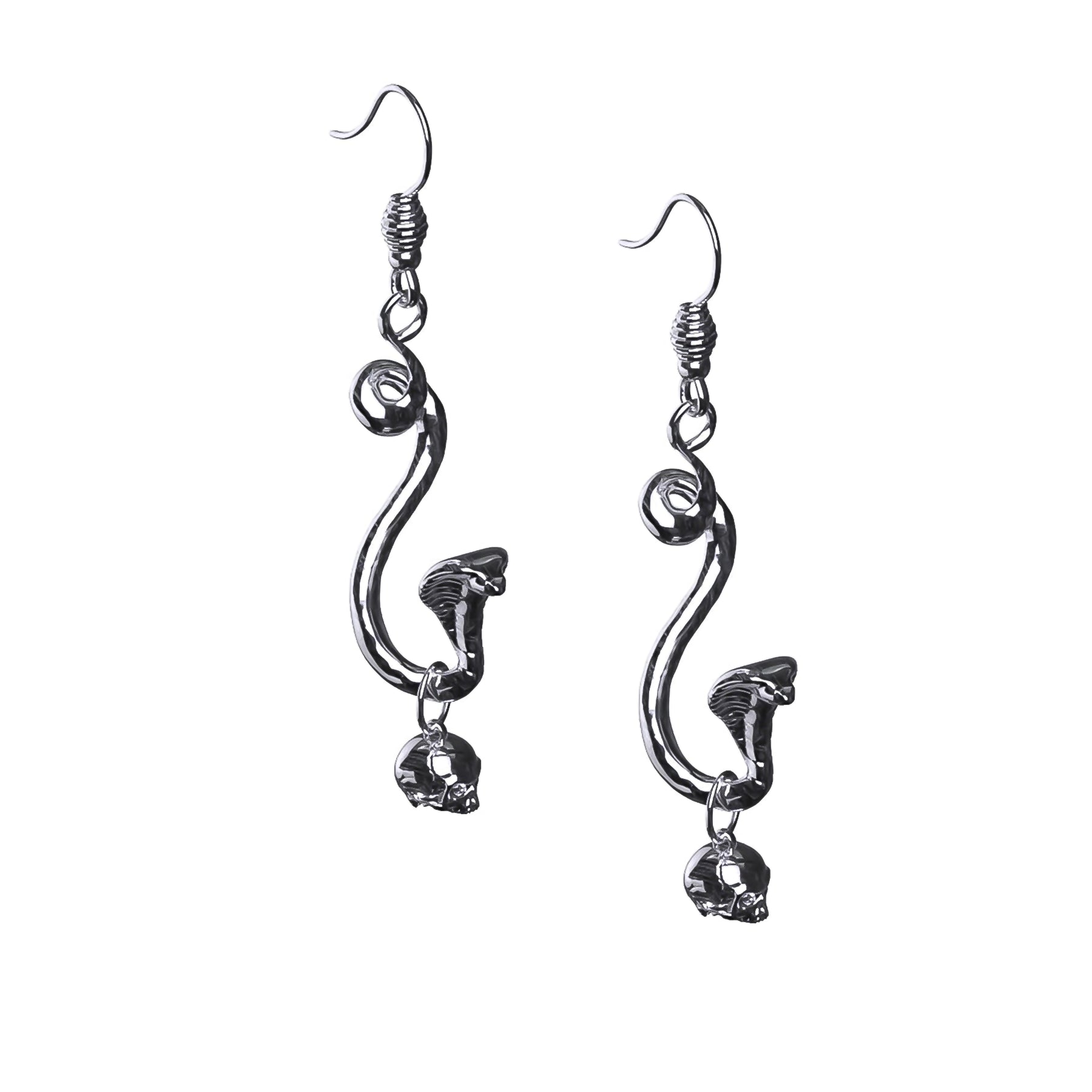 Ladies Travel Earrings -SNAKE SKULL EARRING