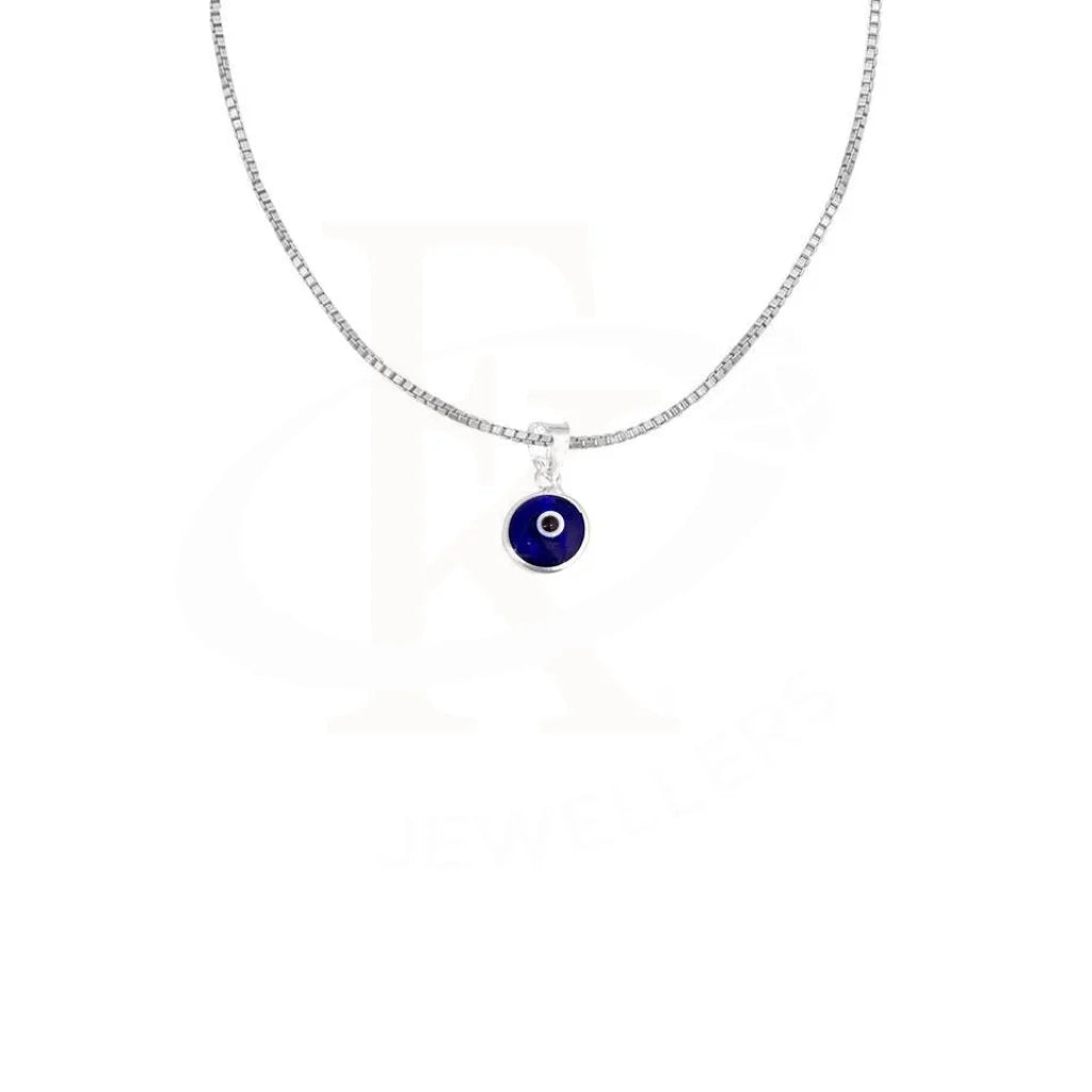 Ladies Antique Necklaces -handcrafted necklaces for women -Sterling Silver 925 Necklace (Chain with Evil Eye Pendant) - FKJNKL1779