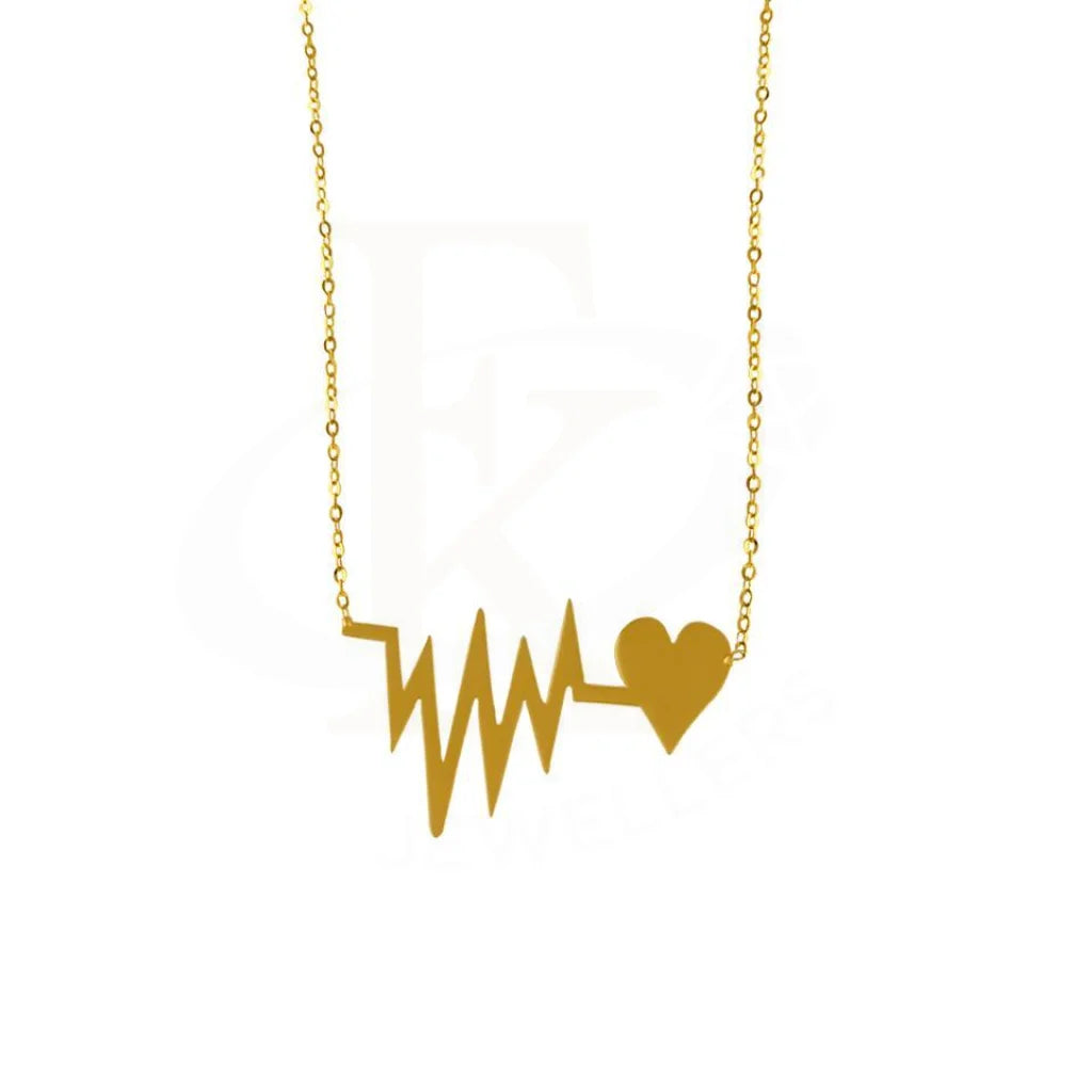 Ladies Victorian Necklaces -sapphire necklaces for women -Gold Heartbeat Necklace 18KT - FKJNKL1759