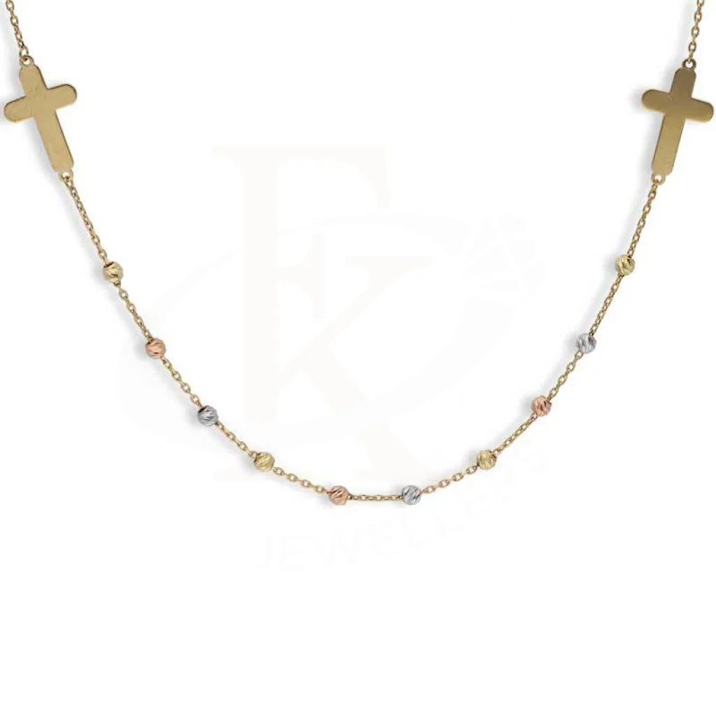 Ladies Confidence Necklaces -ethical diamond necklaces -Gold Cross Necklace 18KT - FKJNKL18K2985