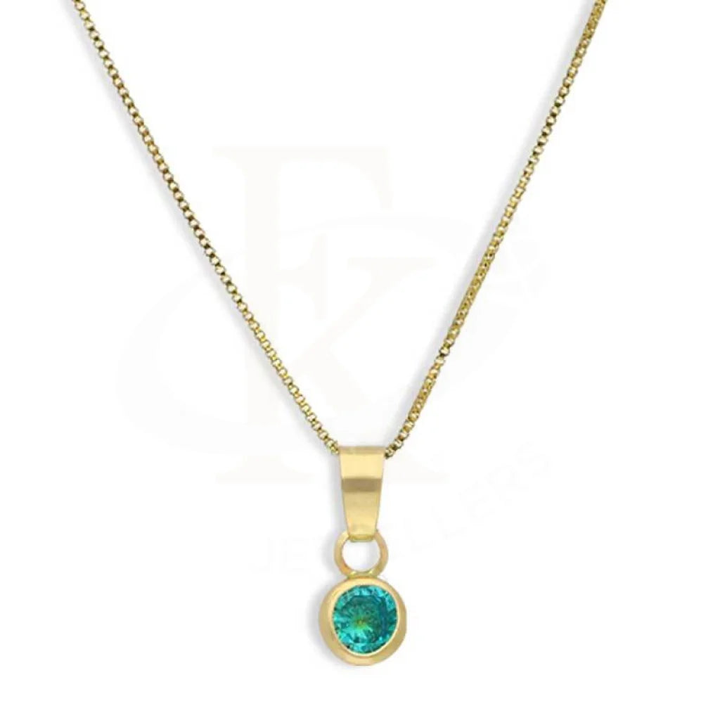 Ladies Celtic Necklaces -pearl necklaces for women -Gold Necklace (Chain with Solitaire Pendant) 18KT - FKJNKL18K2850