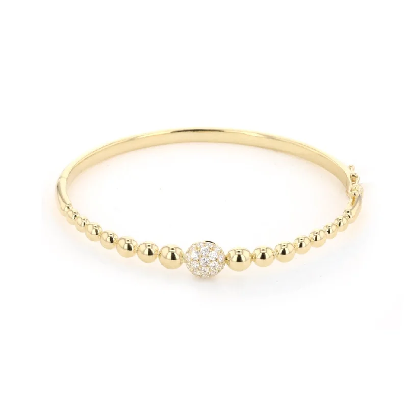 Ladies Bracelets with Clinozoisite-0.49 ctw Diamond Bangle Bracelet