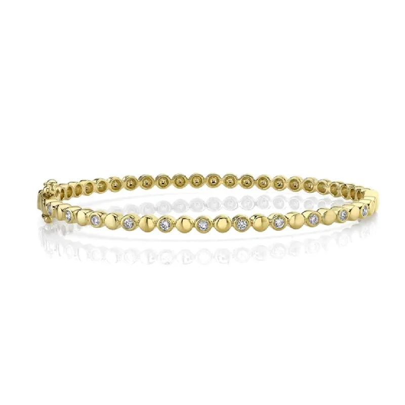 Ladies Bracelets with Euclase-0.29 ctw Diamond Bangle Bracelet