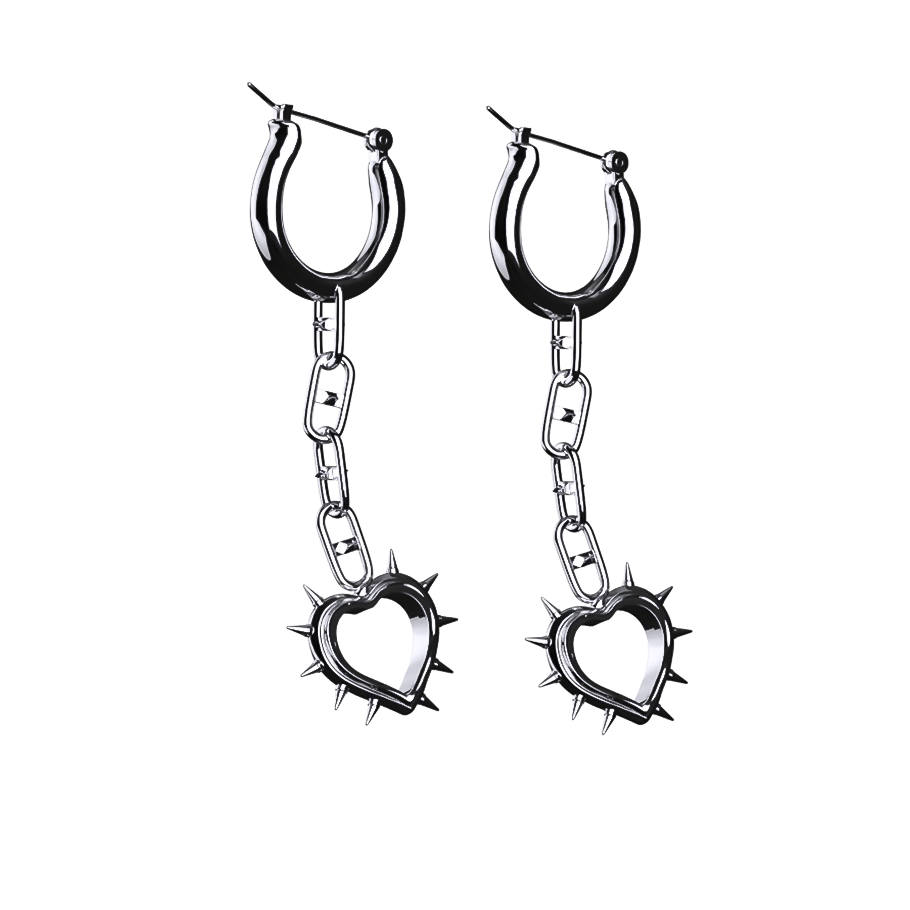 Ladies Office Earrings -SPIKE HEART EARRING