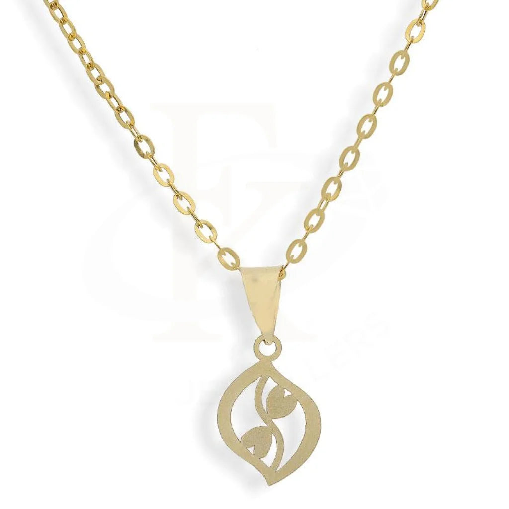 Ladies Enamel Necklaces -sustainable jewelry necklaces -Gold Necklace (Chain with Pendant) 18KT - FKJNKL18K2083