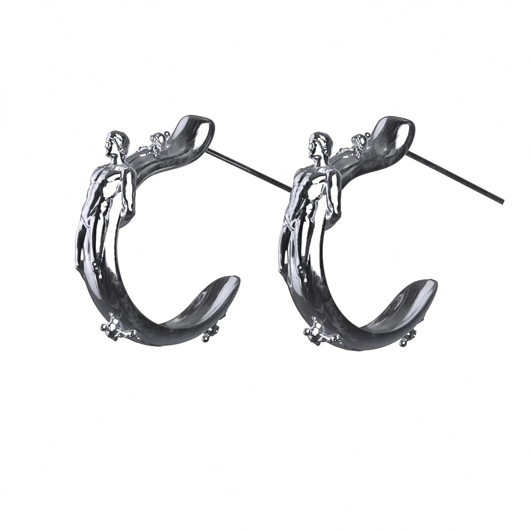 Ladies Mountain Earrings -CONDEMNED OPEN HOOP EARRING