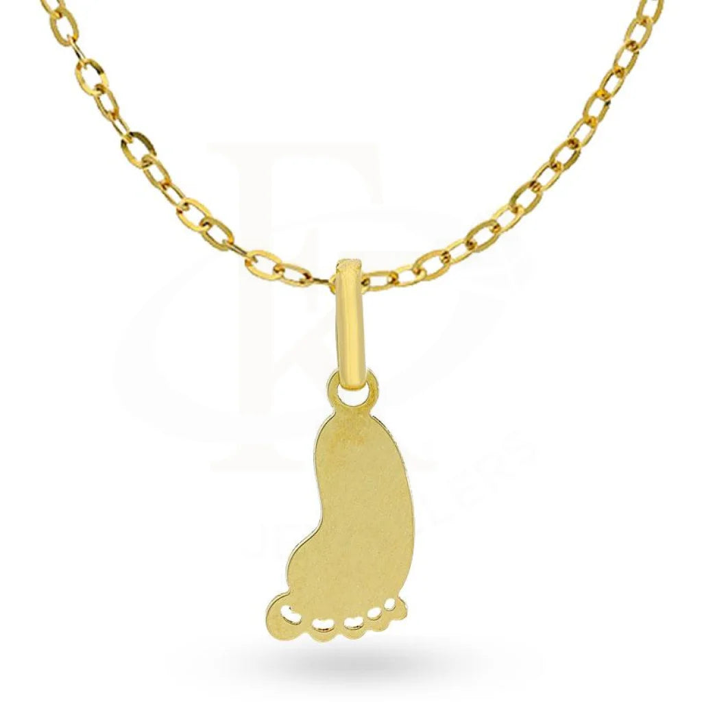 Ladies Name Necklaces -beach necklaces for vacations -Gold Necklace (Chain with Feet Pendant) 18KT - FKJNKL18K2025