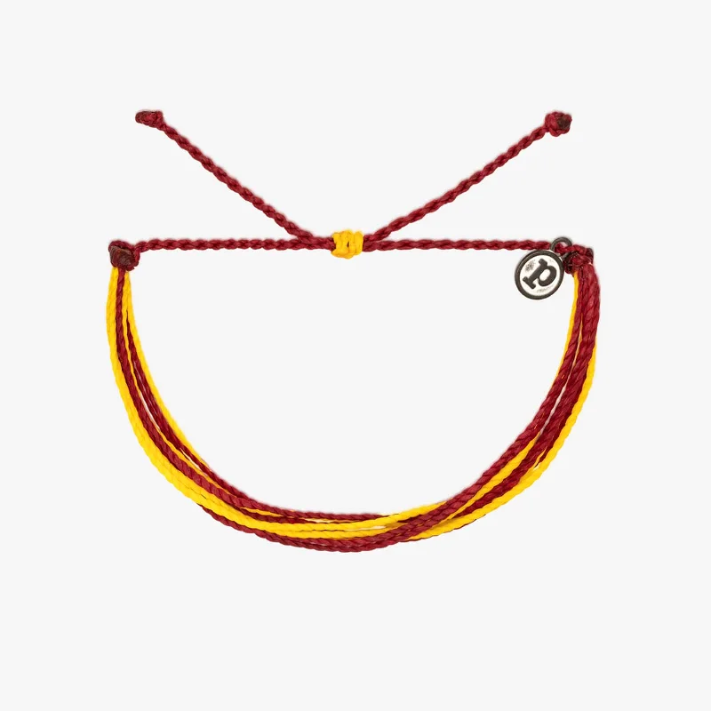 Ladies Bracelets with Petalite-Maroon & Yellow Bracelet