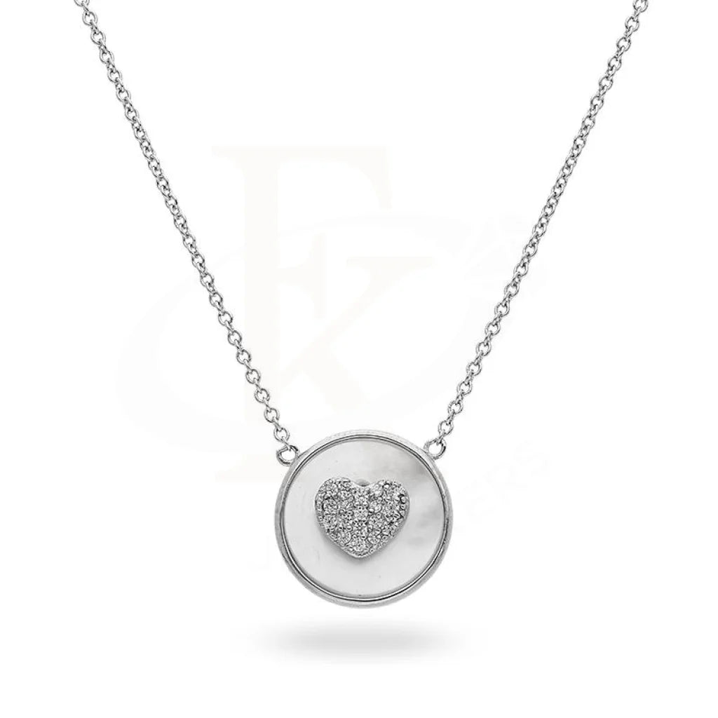 Ladies Quiet Necklaces -zodiac necklaces for women -Sterling Silver 925 Round Shaped Heart Necklace - FKJNKLSL2185