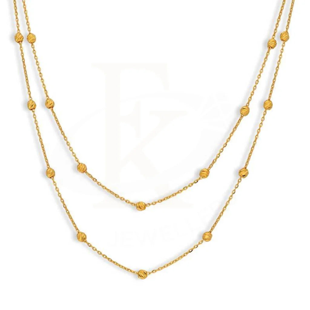 Ladies Tassel Necklaces -emerald necklaces for women -Gold Beads Necklace 21KT - FKJNKL21K3030