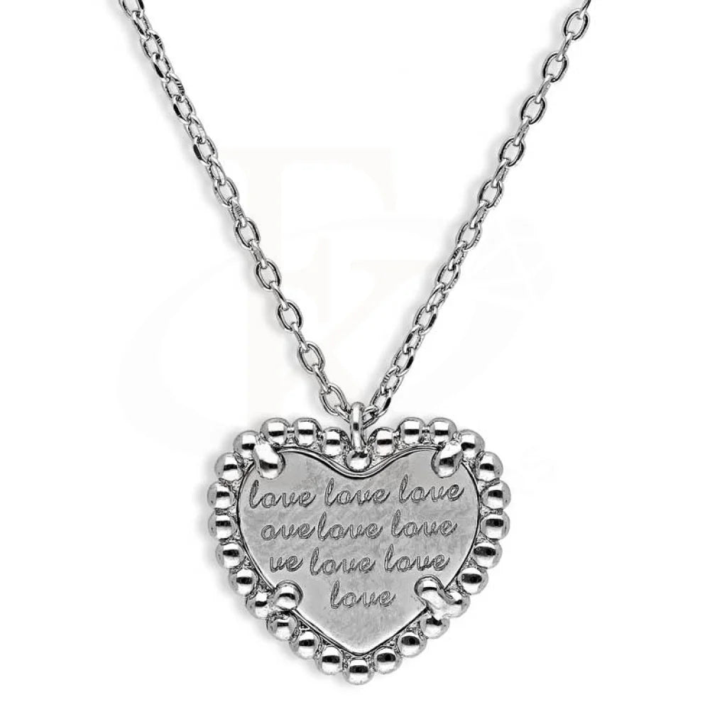 Ladies Glass Necklaces -elegant wedding necklaces -Sterling Silver 925 Heart Necklace - FKJNKLSL2951