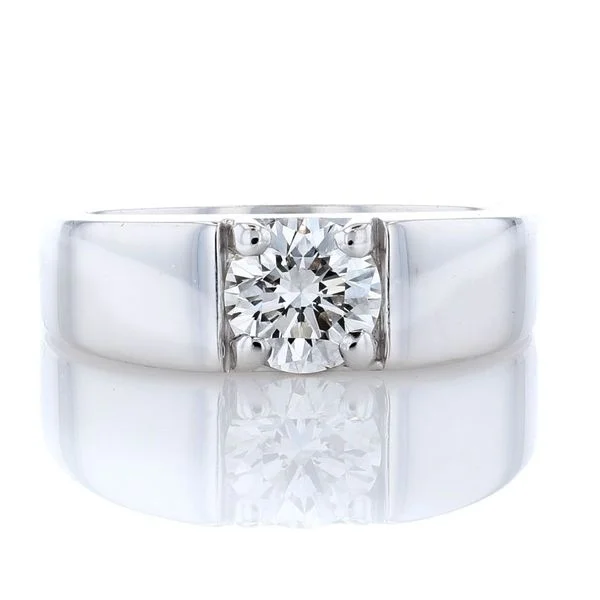 oval-cut women's rings -Wide Diamond Ring